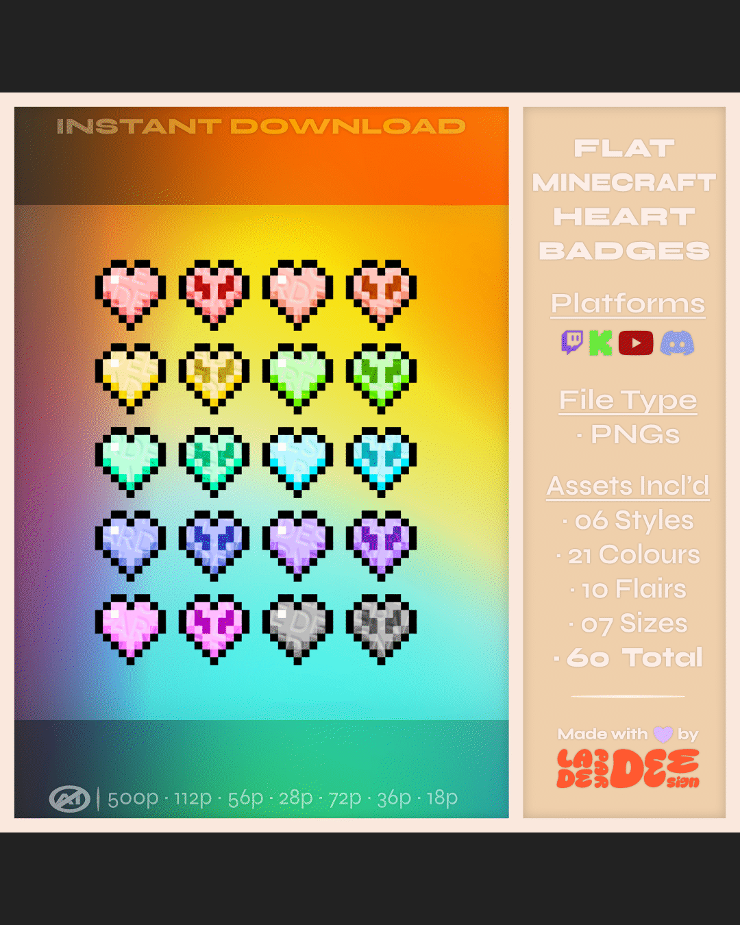 MC Flat Heart Badges product image (3)