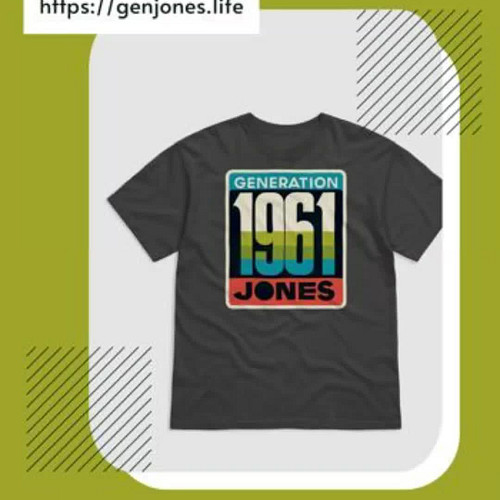 Step back in time with our 1961 Generation Jones Vintage T-Shirt in sleek black. Embody the unique spirit of Generation Jones...