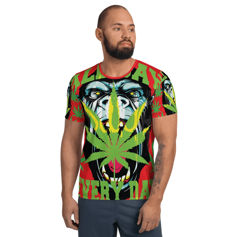 Gorilla Warfare RED | All-Over Print Athletic T-Shirt product image (1)
