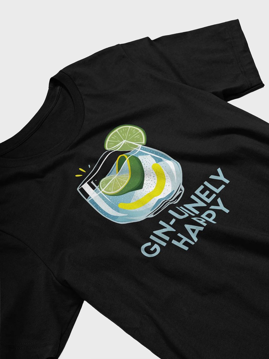Gin-uinely Happy Smiley Glass T-Shirt product image (3)