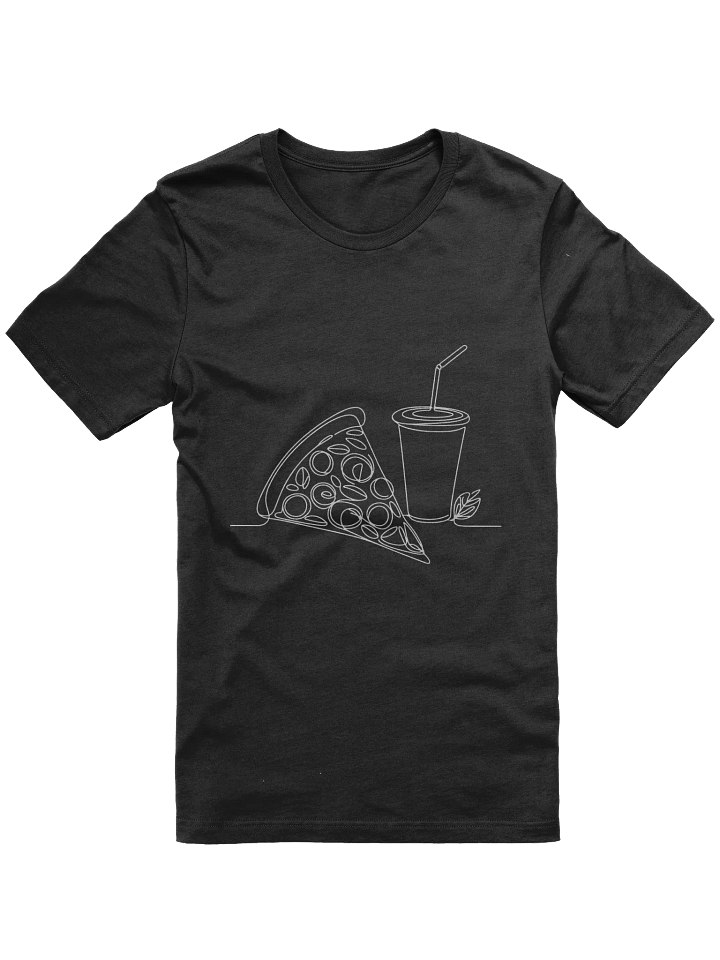 Pizza Slice And Soda Drink Line Art Design Tee product image (1)