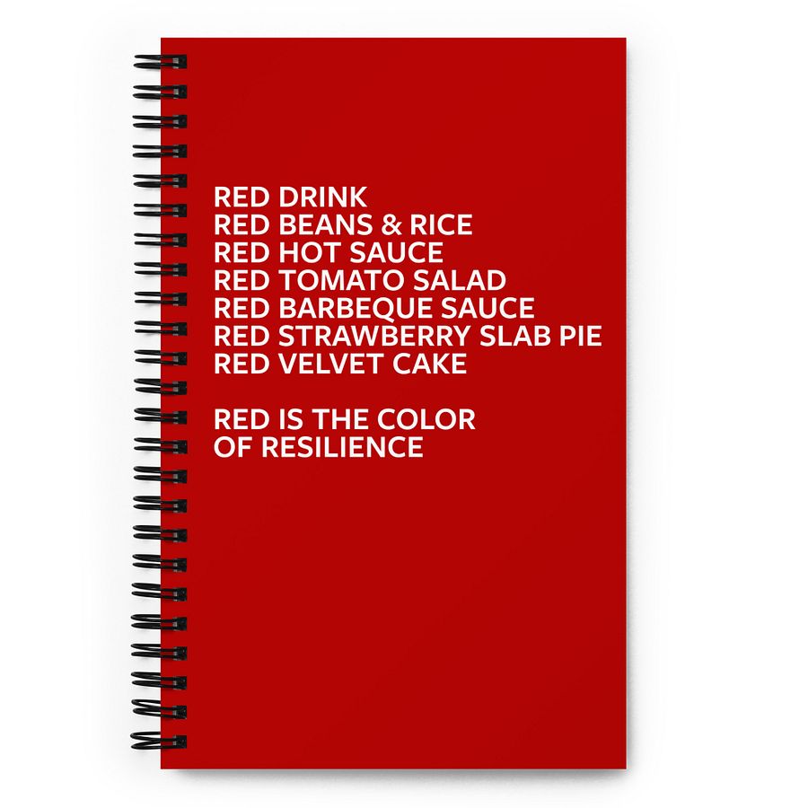 ”Red is the Color of Resilience” Notebook Image 1