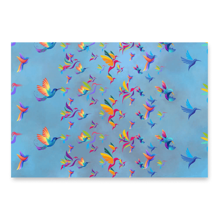humming bird Wrapping Paper Set for thoughful birthday and occasion gifts product image (1)