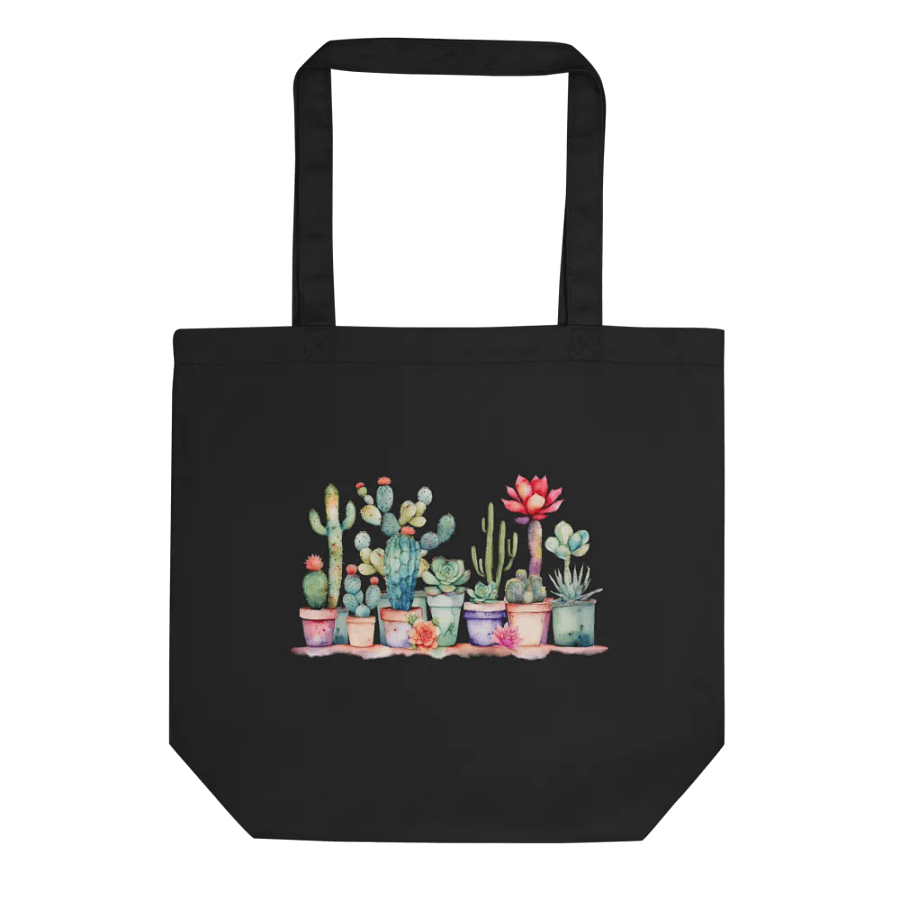 Colorful Potted Cacti And Succulents Eco-Friendly Tote Bag product image (5)