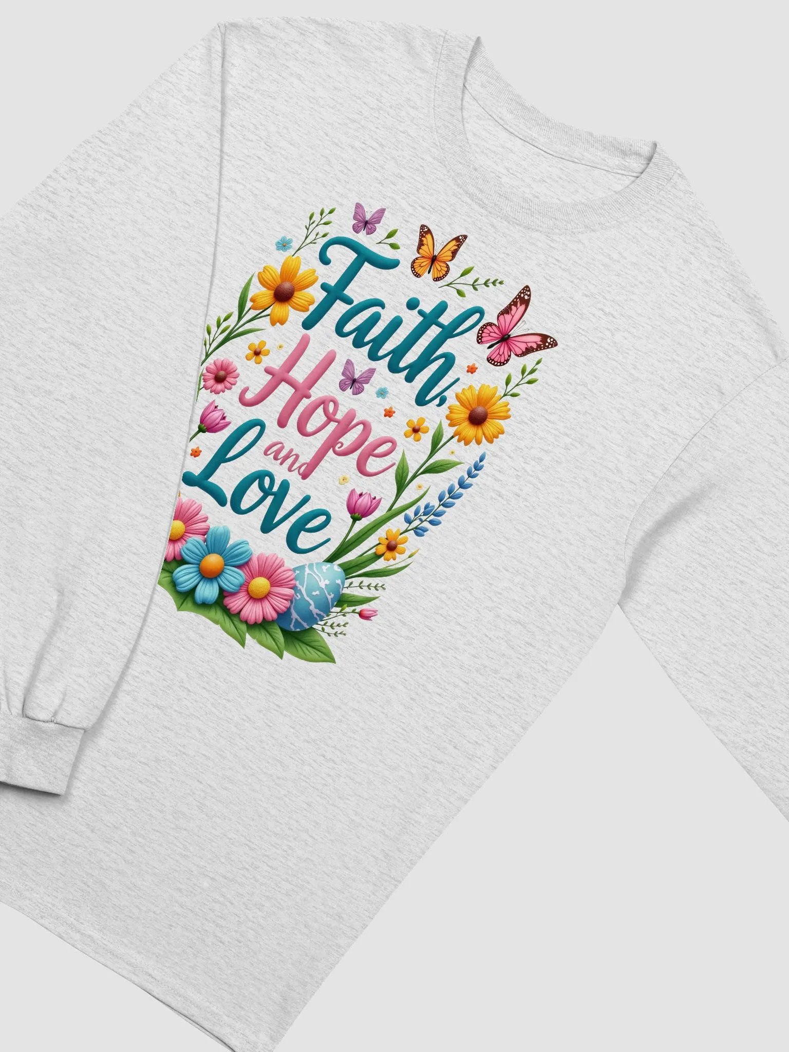 Faith Hope and Love Floral Long Sleeve Tee product image (36)