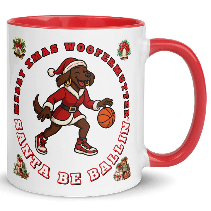 WooferMutter™ Santa Be Ballin Xmas Mug - Labrador Female product image (7)