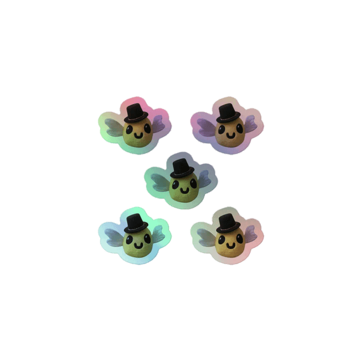 Cali the Beefish Swarm Holographic Stickers product image (1)