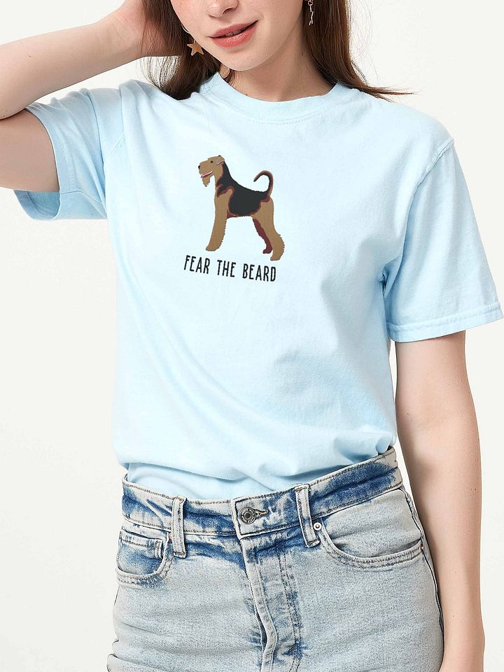 Fear the Beard T-Shirt(Embroidered) of an Airedale Terrier product image (2)