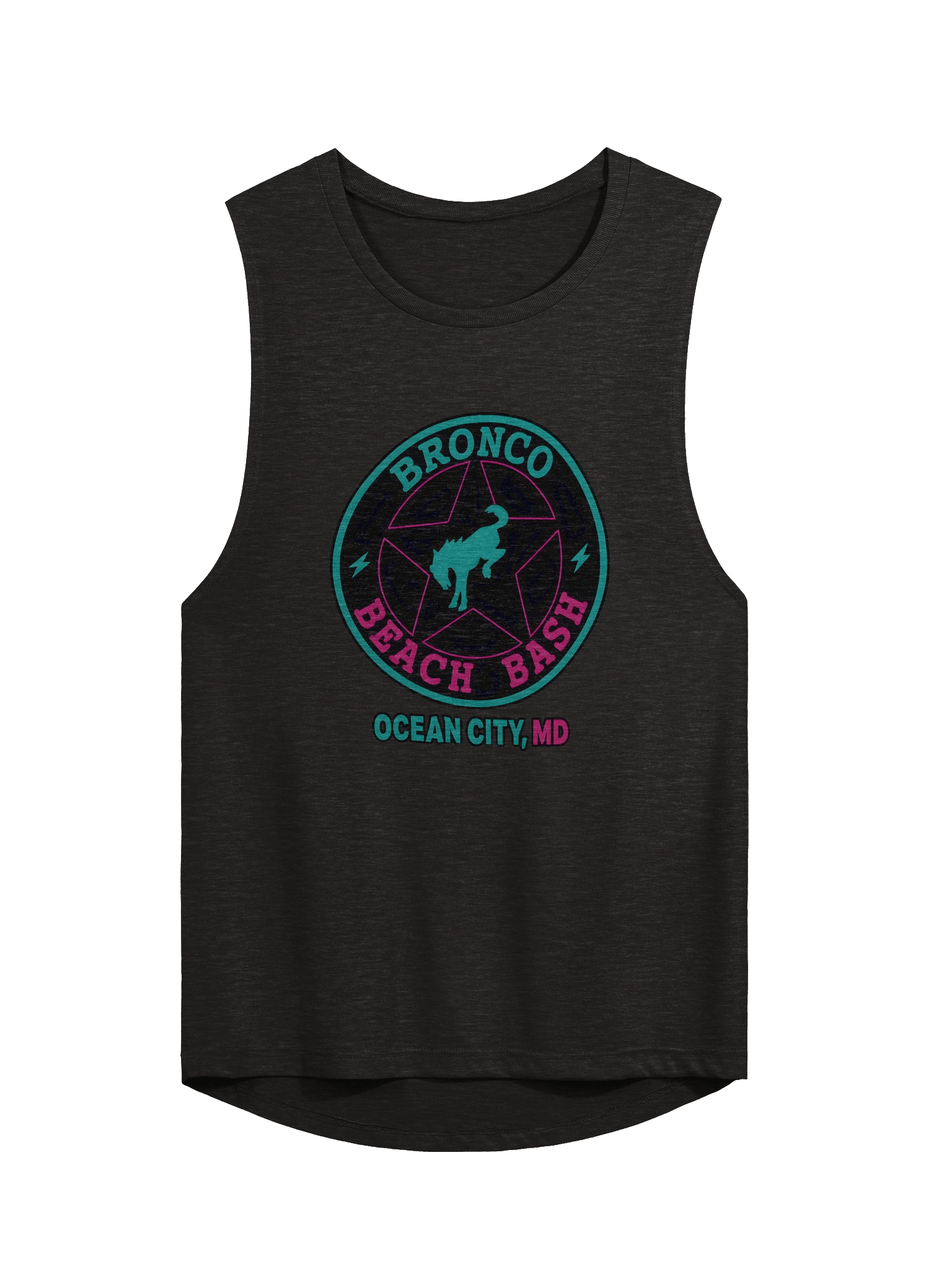 2025 Bronco Beach Bash Ocean City / Destination Bigfoot Bronco Collab | Full Send Women's Bella + Canvas Muscle Tank (Multiple Colors Available) product image (1)