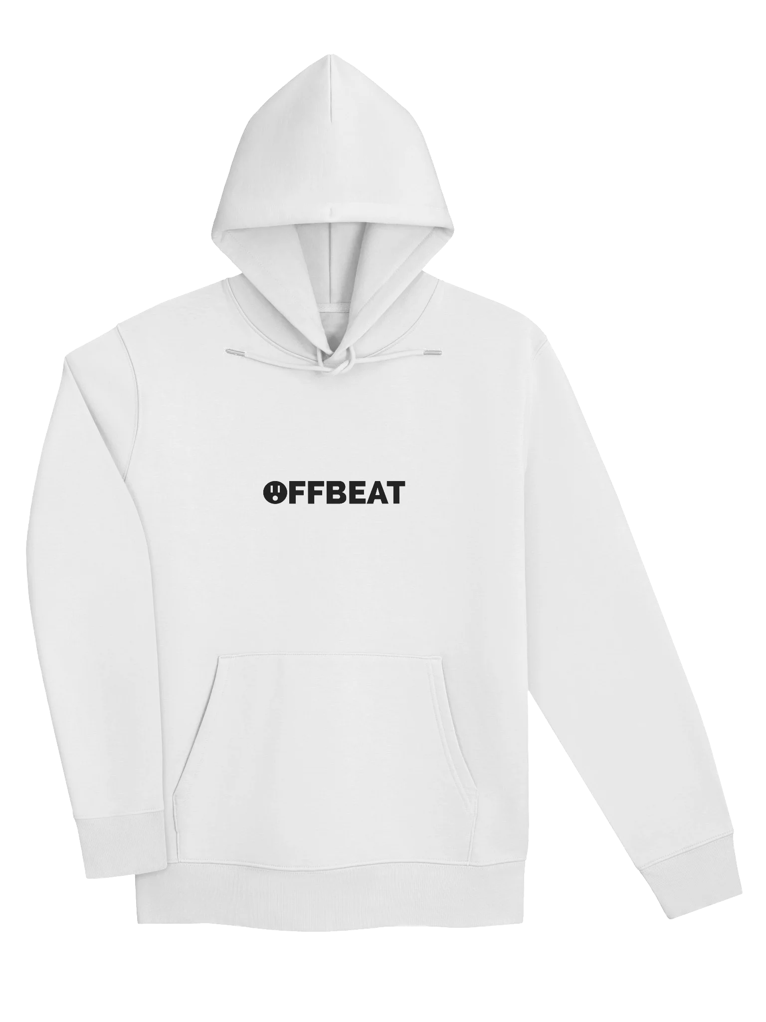 Offbeat Logo White Organic Hoodie product image (3)