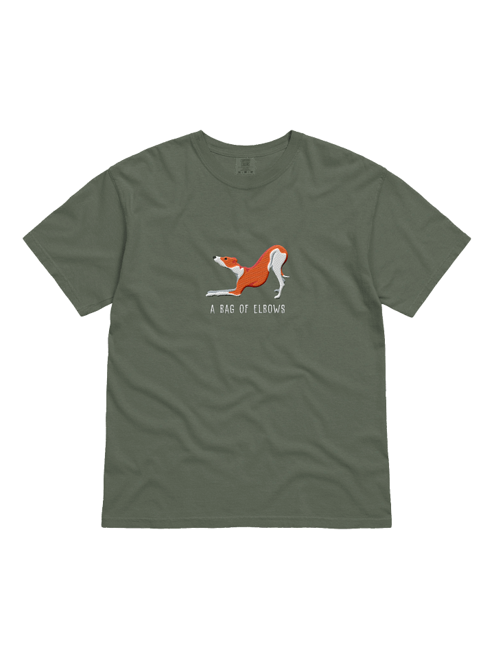 A Bag of Elbows T-Shirt(Embroidered) of an Italian Greyhound(Red & White) product image (31)