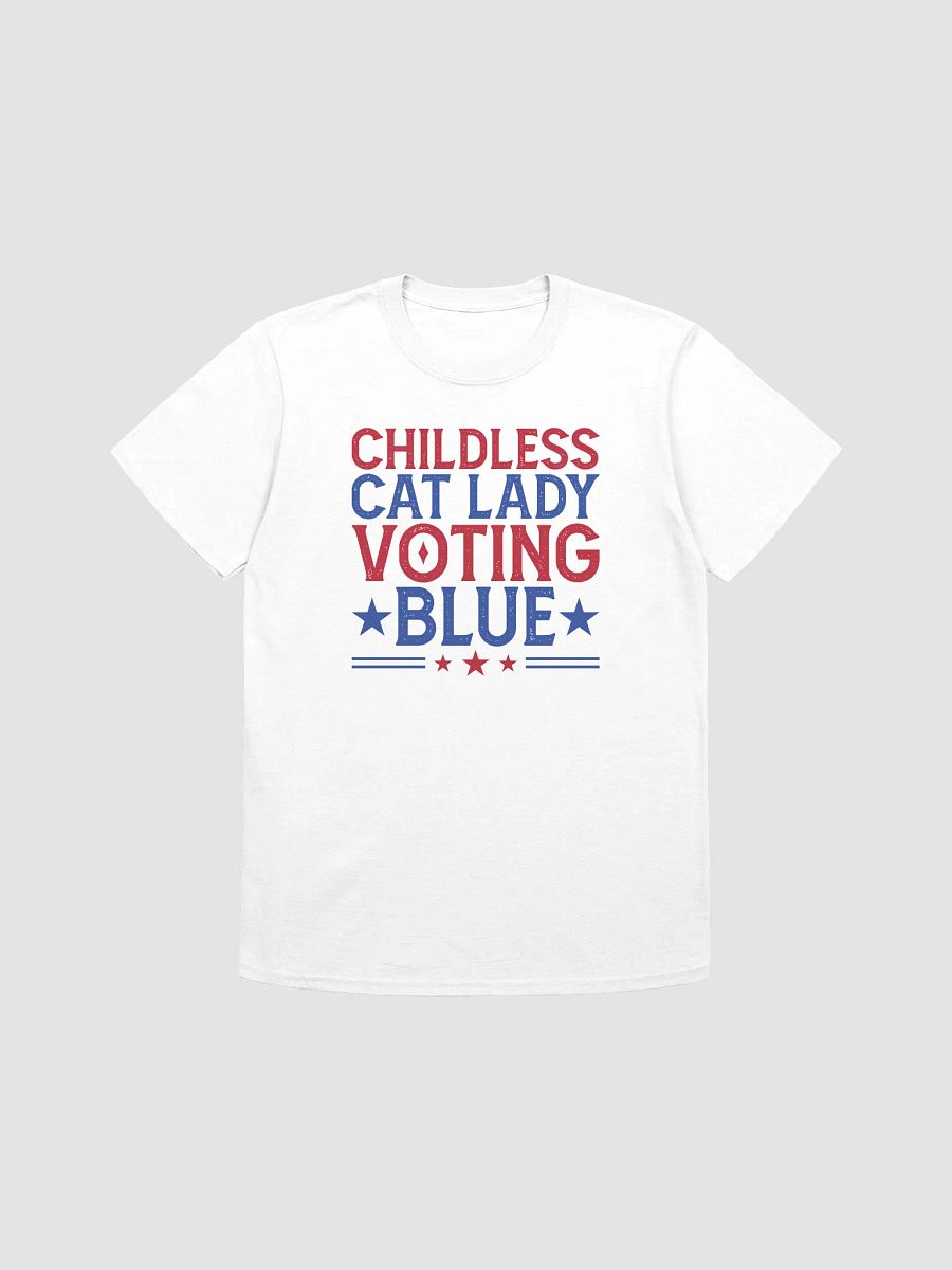 Childless Cat Lady Voting Blue T-shirt product image (1)