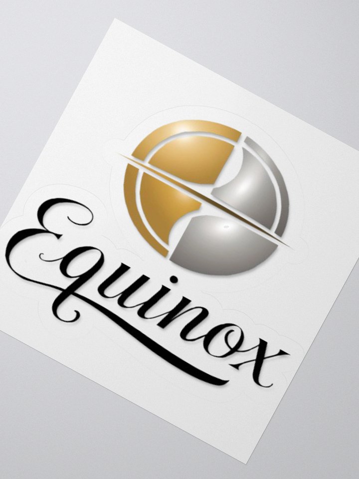Luxury Equinox Vinyl Sticker - Gold & Silver Circle Design product image (5)