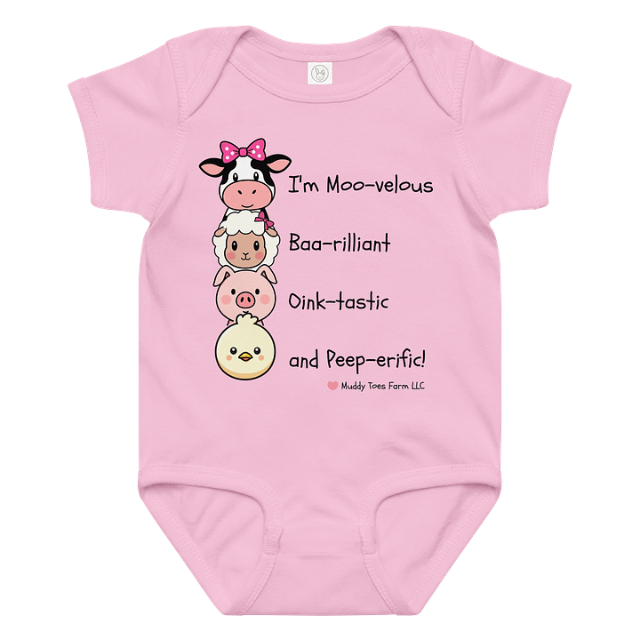 Farm Animal Stack Bodysuit (12m-24m) product image (1)