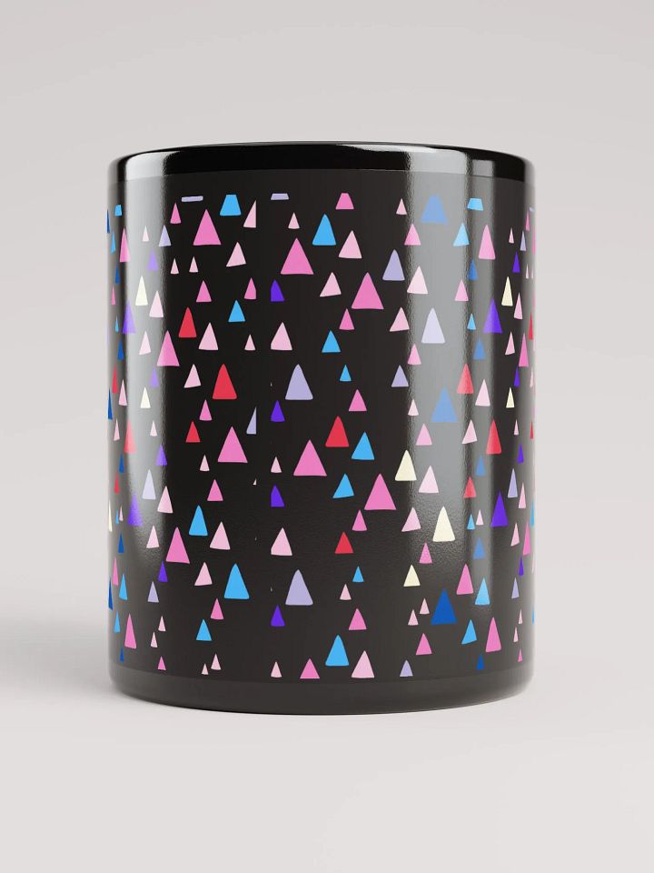 Multicolor Abstract Triangles Black Mug product image (3)