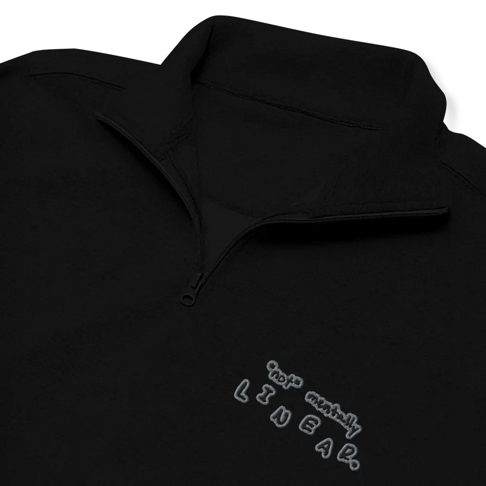 *not* mentally linear. (smoke design) embroidered quarter zip product image (1)