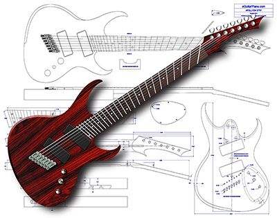 Apollyon 7 String Multiscale Electric Guitar Plan product image (1)
