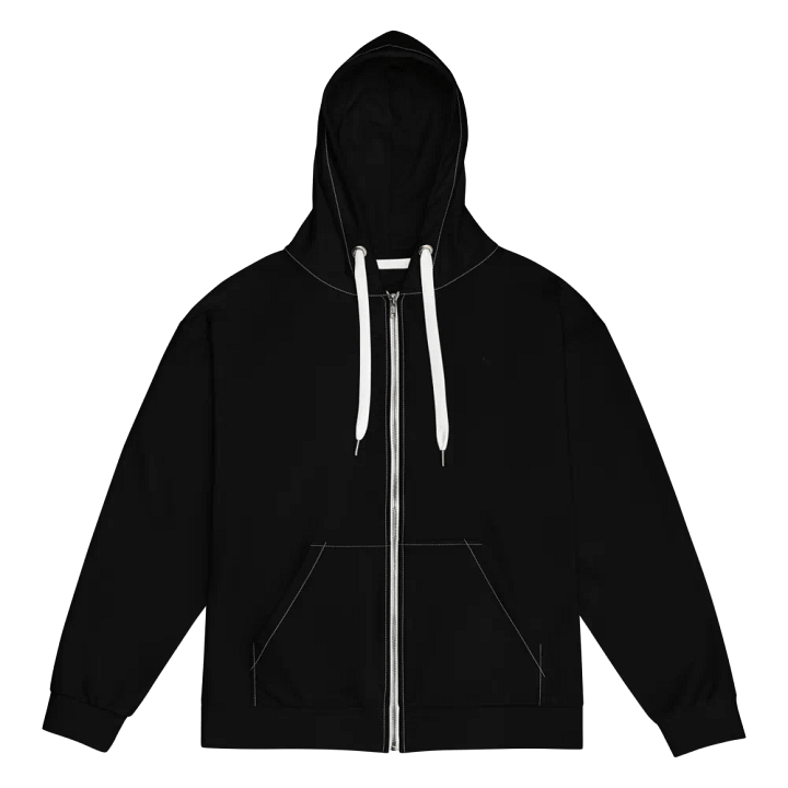 TDS Music Eco-Friendly Black Unisex Zip Hoodie - Relaxed Fit product image (1)