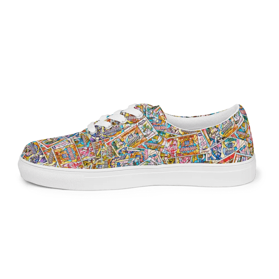 Jugoslovenski inflatorni dinar 1993 (Kolaž/mozaik) Women's Lace-Up Canvas Shoes product image (3)