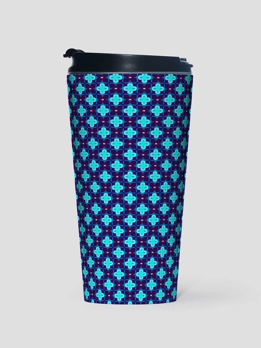 Blue & Black Seamless Patterned Travel Mug product image (1)