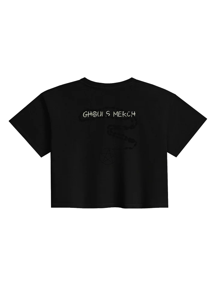 Occult Mona Lisa with Lace Eye Veil - Women's Premium Crop Top product image (2)