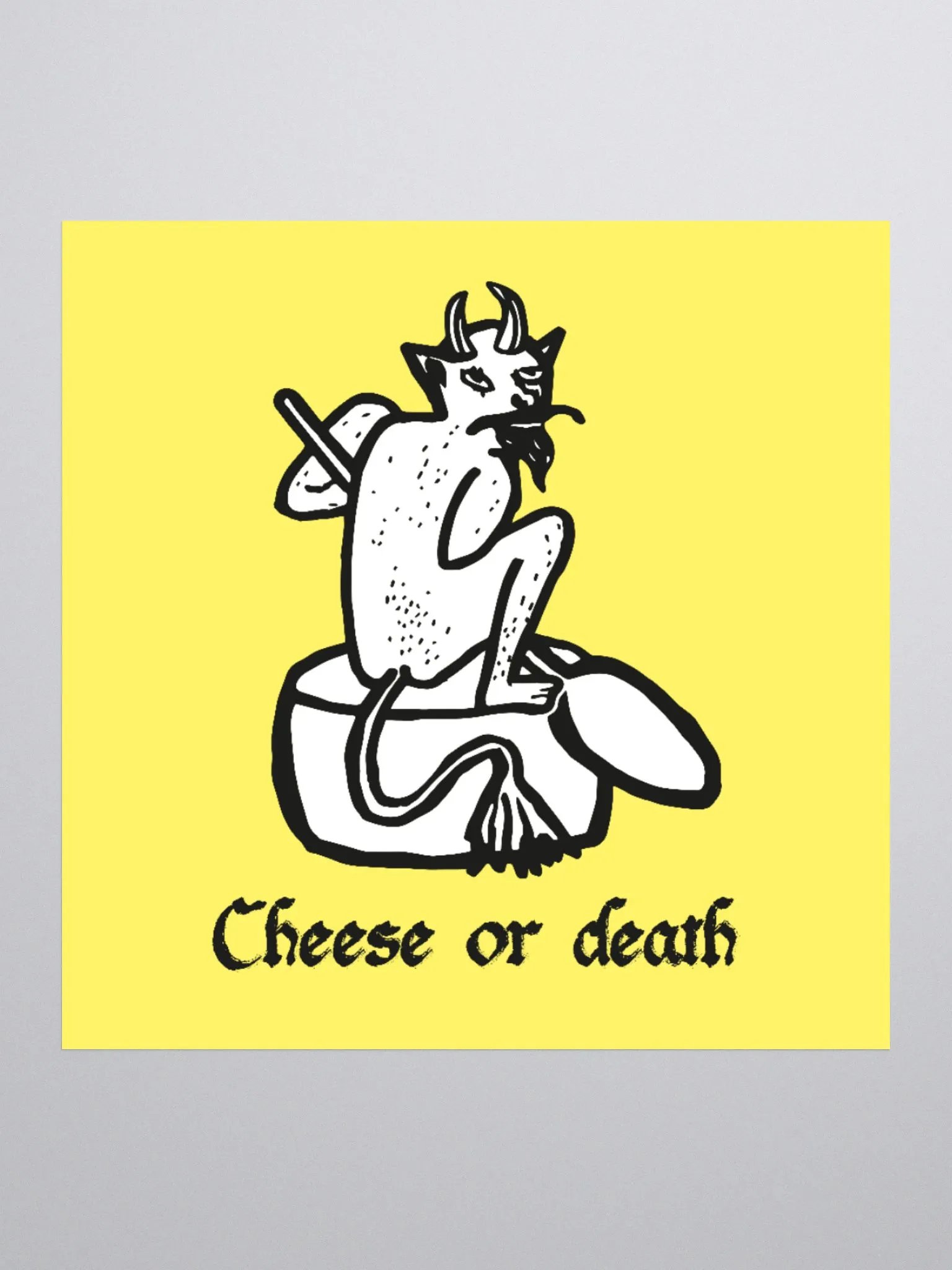 Cheese or Death Sticker product image (1)