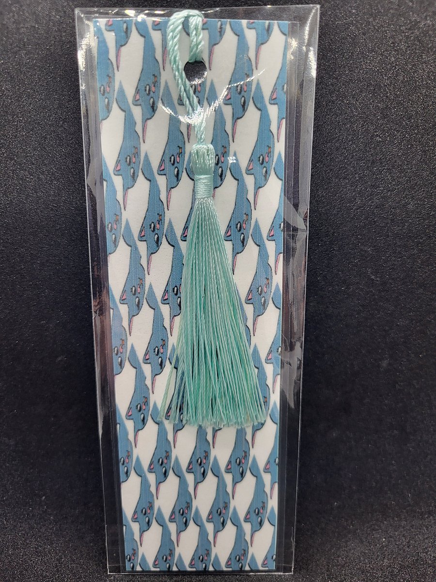 Cute Cartoon Grey Kitty Pattern Laminated Bookmark with Tassel for the Cat Loving Book Reader in Your Life product image (2)
