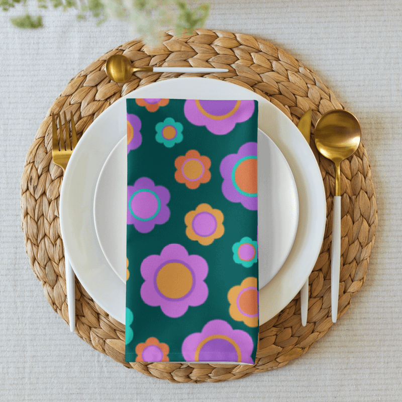 Set of Party Time! Flower Cloth Napkins product image (6)