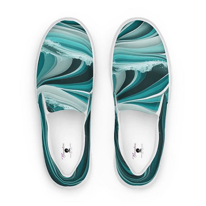 Ocean Waves Men's Slip-On Canvas Shoes product image (1)