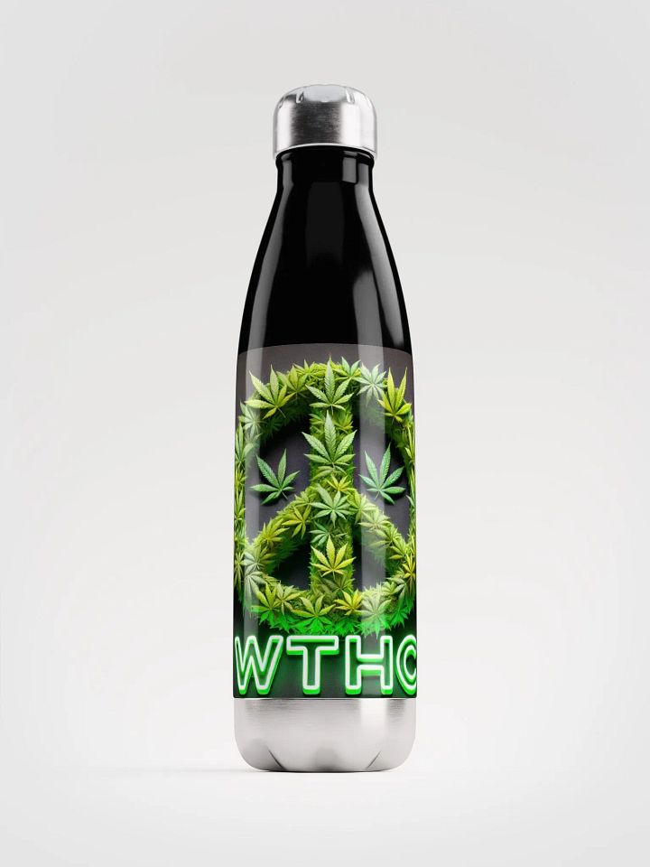 Da Cannabis Peace Symbol Stainless Steel Water Bottle product image (1)