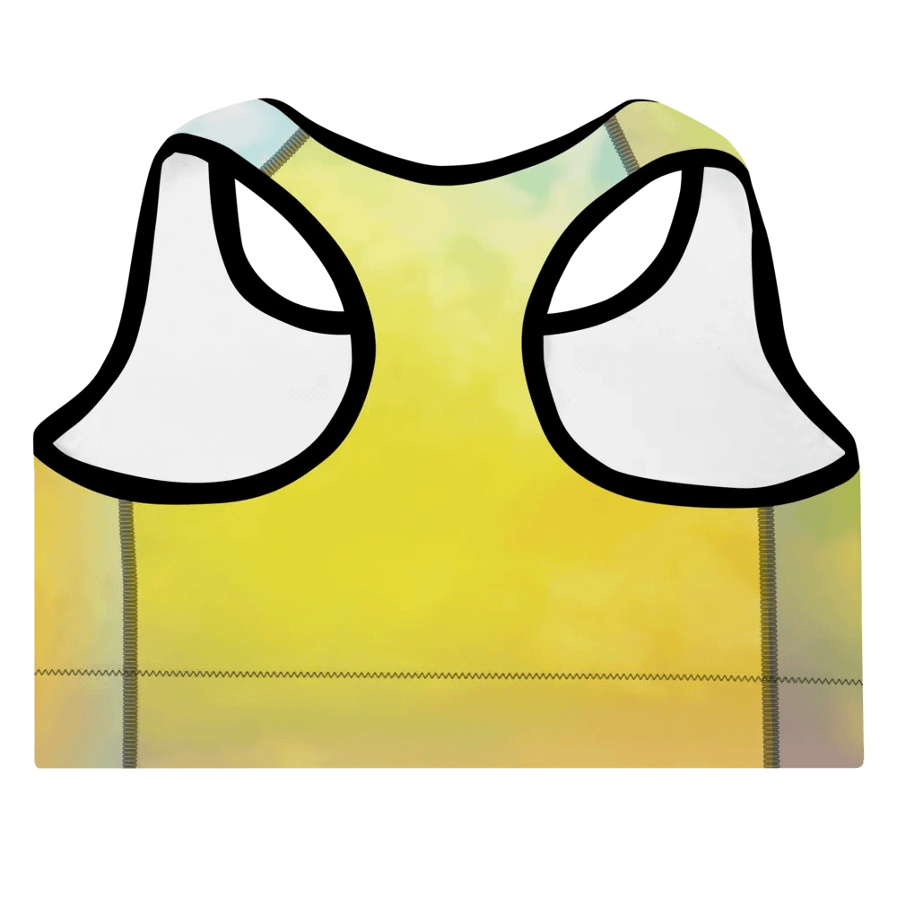 Blur cloud rainbow Design Padded Sports Bra - v9 product image (8)