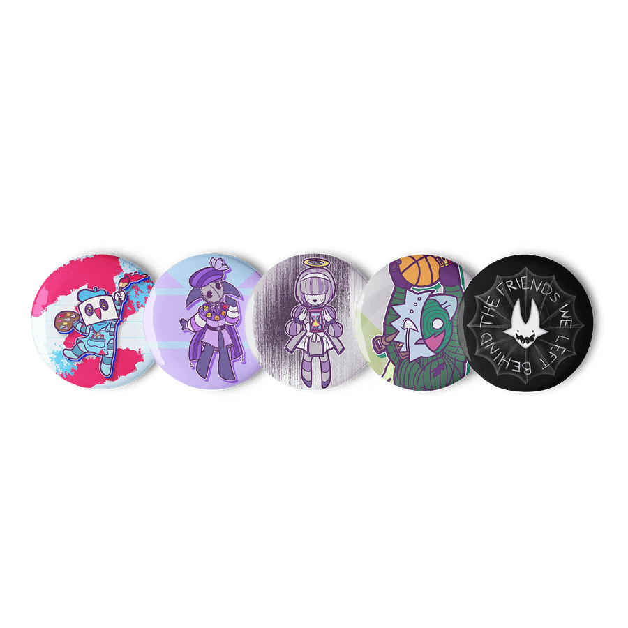 Set 2 - Imaginary Friend Button Pins product image (1)
