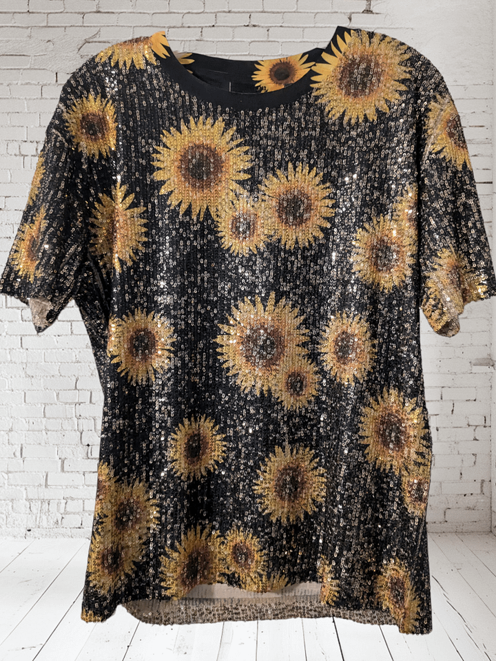 M Bedazzled Sunflower Top product image (1)