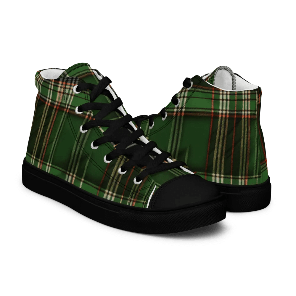 Green Tartan Shoes - Men's High Tops product image (7)