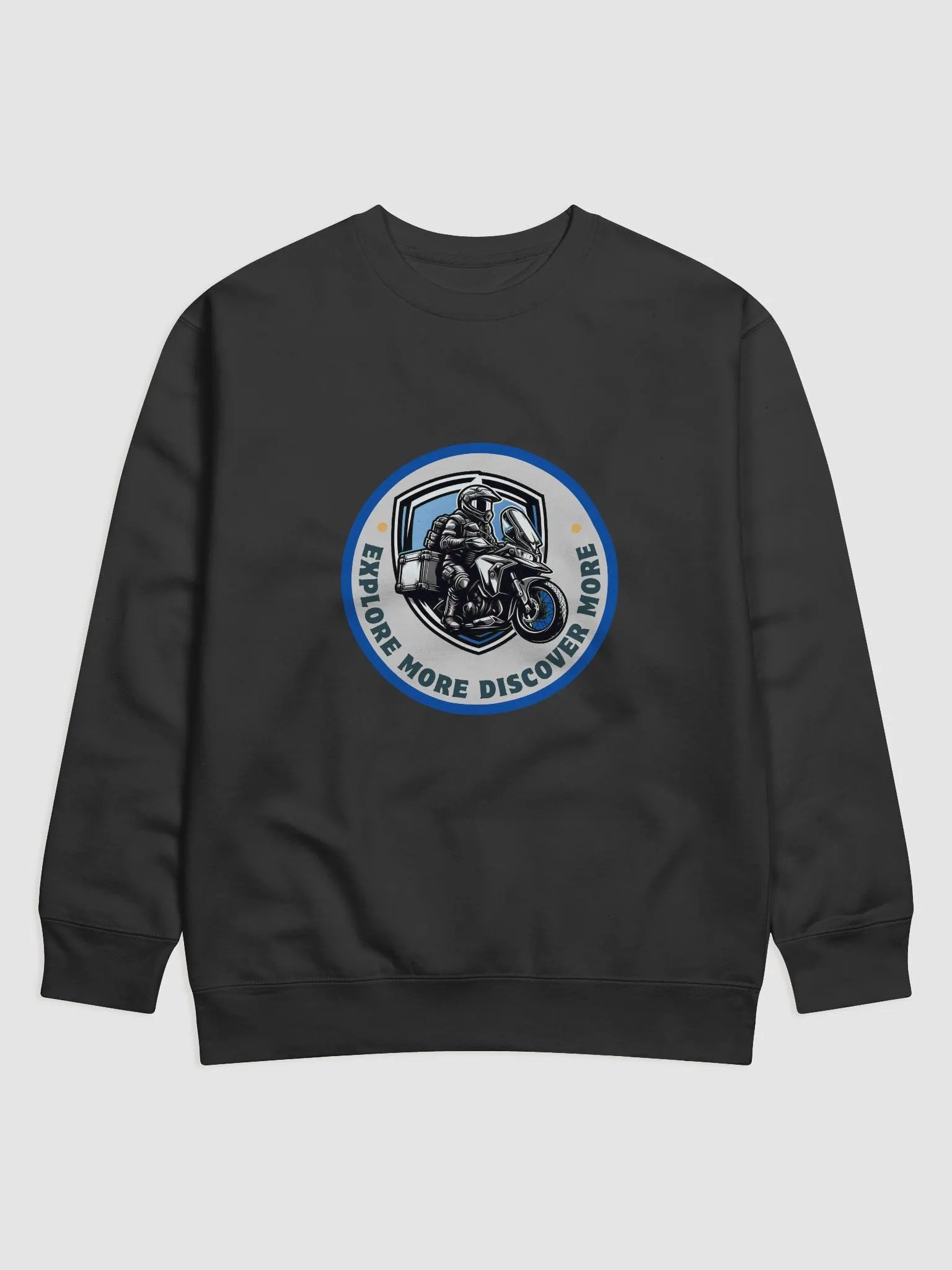 Adventurous Rider Emblem Premium Sweatshirt | Explore more discover more product image (6)