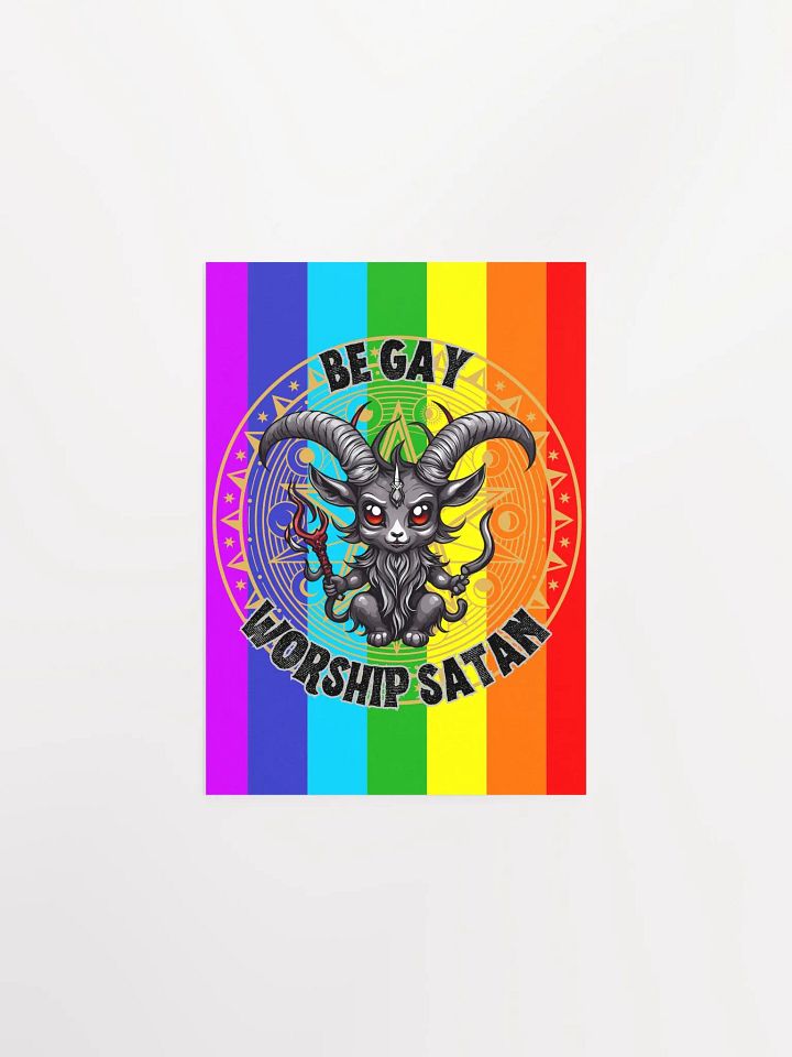 Be Gay Worship Satan Print product image (4)