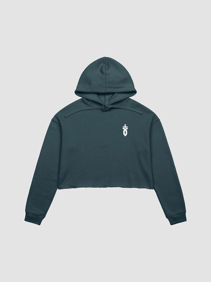 Crop Top Hoodie (White Logo) product image (1)