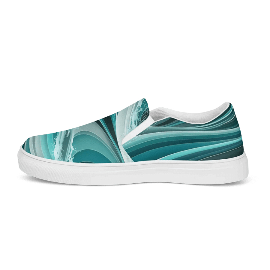 Ocean Waves Men's Slip-On Canvas Shoes product image (8)