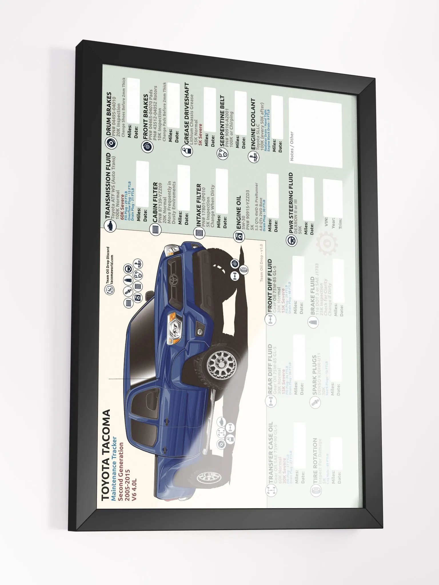 2nd GEN MAINTENANCE TRACKER V1.0 - Nautical (FRAMED) product image (4)