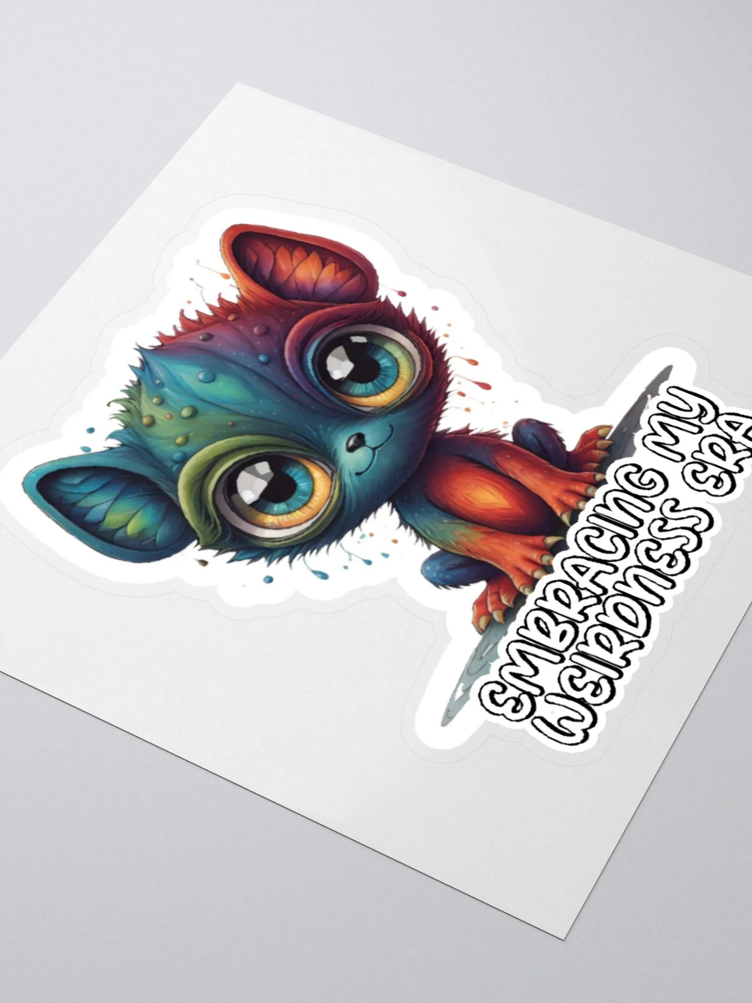 Embracing My Weirdness Era-Colorful Creature Sticker-Rainbow Sticker-LGBTQIA+ Sticker product image (8)