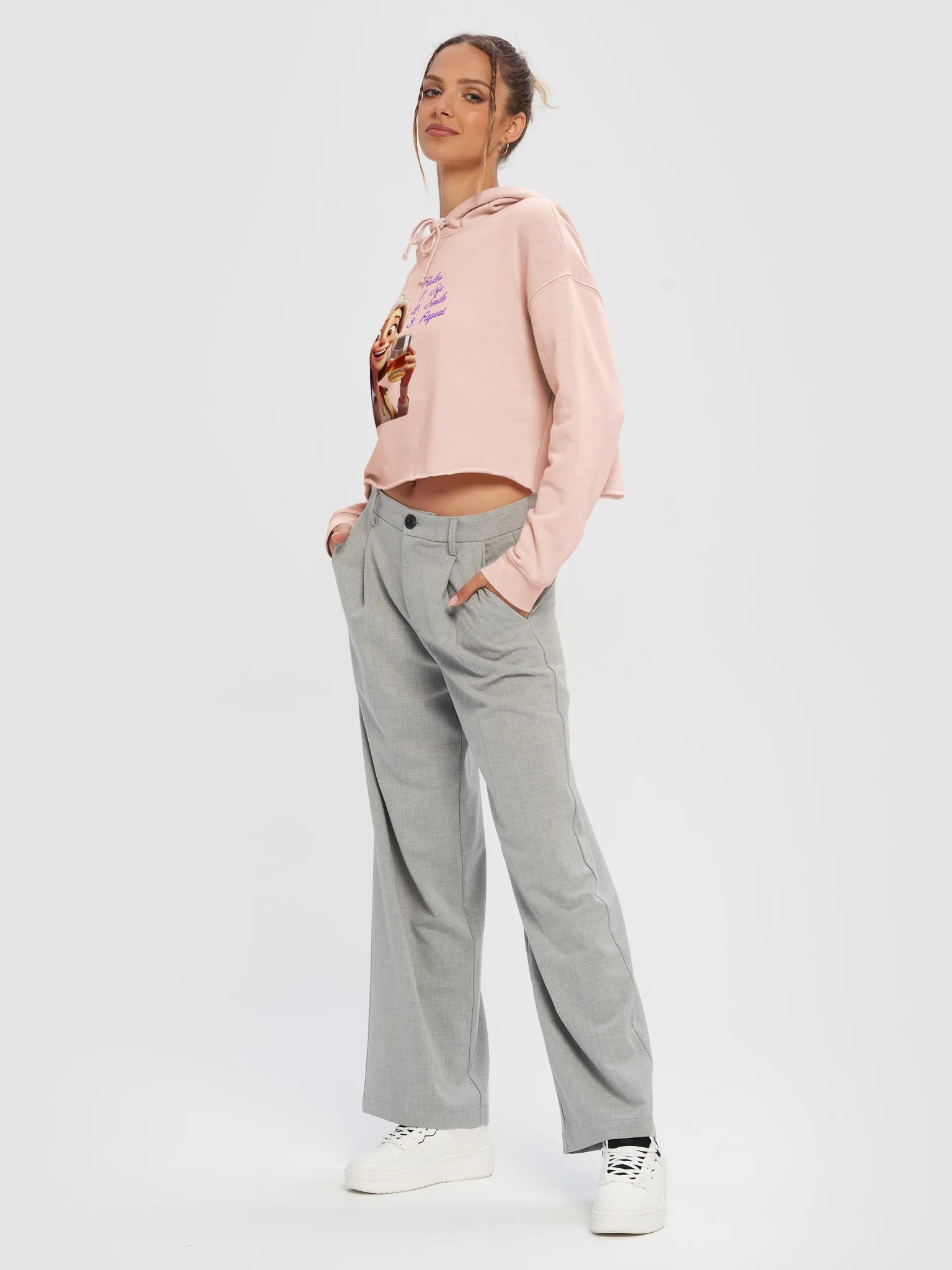 Rules are Sip, Smile & Repeat - Ladies' Crop Top Hoodie product image (32)