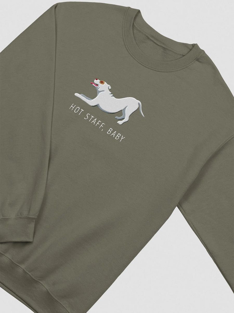 Hot Staff, Baby Sweatshirt (Embroidered) of a Staffordshire Terrier(White) product image (5)