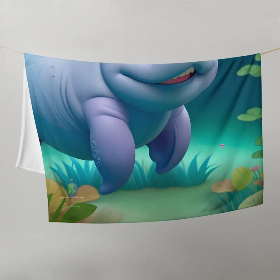 Endangered Species - Mexico - Manatee Throw Blanket product image (10)