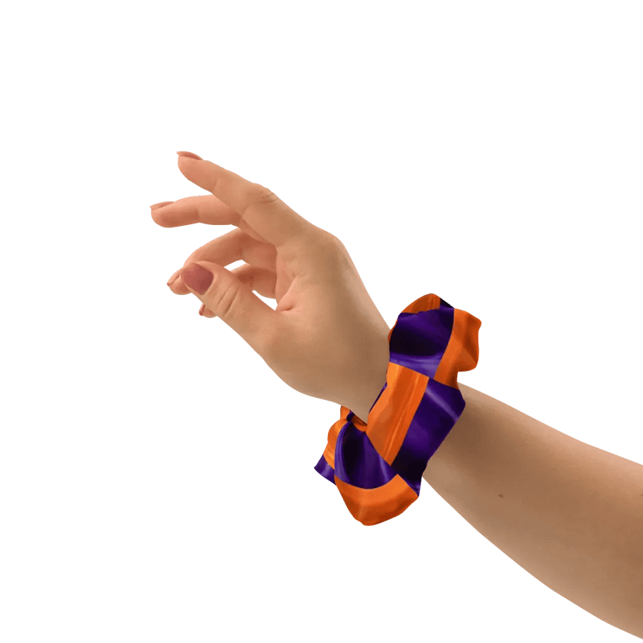 Festive Halloween Checkerboard All-Over Print Scrunchie product image (10)