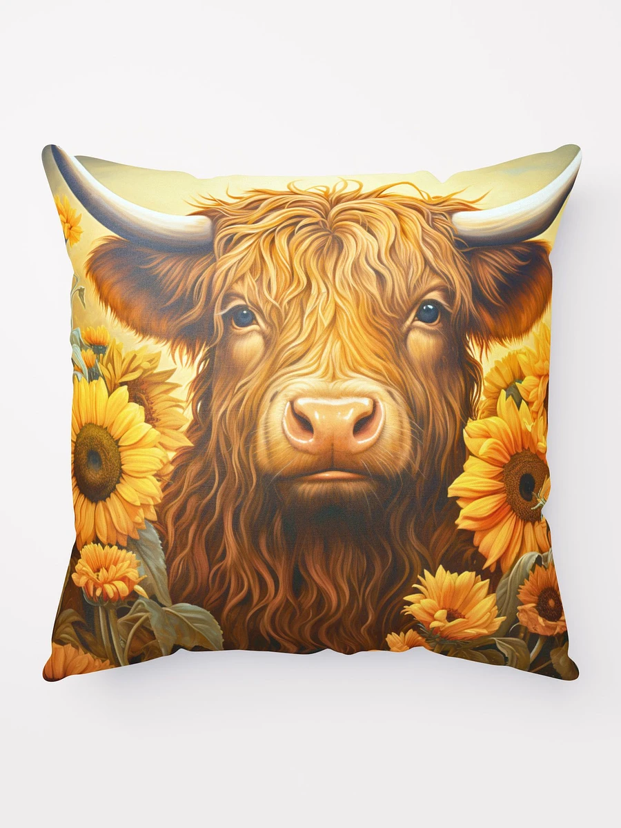 Highland Cow and Sunflowers Pillow product image (6)