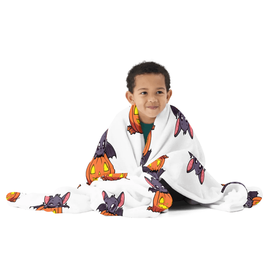 Glowing Halloween Bats Throw Blanket product image (12)