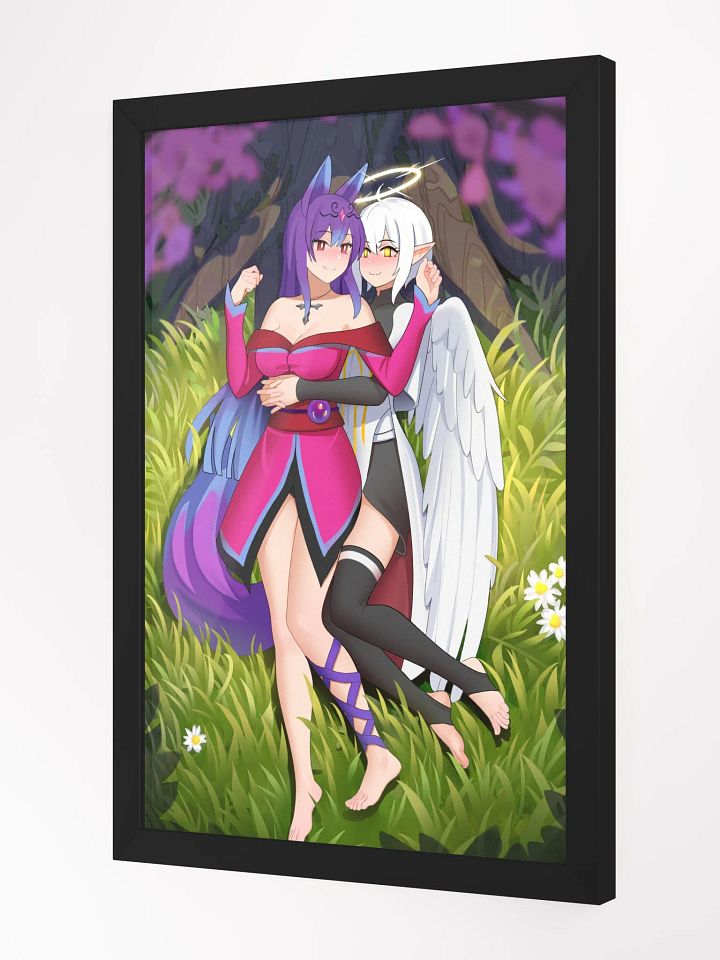 Cuddles un the cherry blossoms framed product image (2)