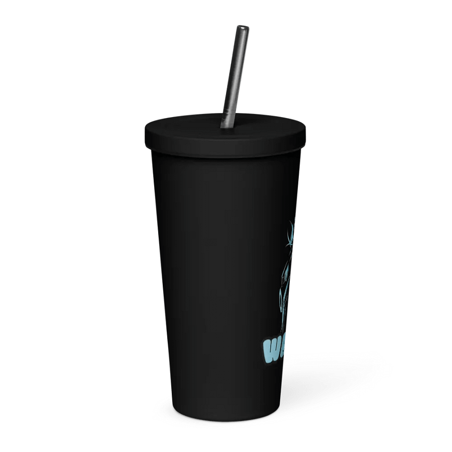 Wacky Tumbler W/ Straw (Blue Logo) product image (7)