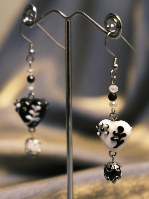 i feel Yearning - Moonstone, tourmaline, & onyx earrings product image (2)