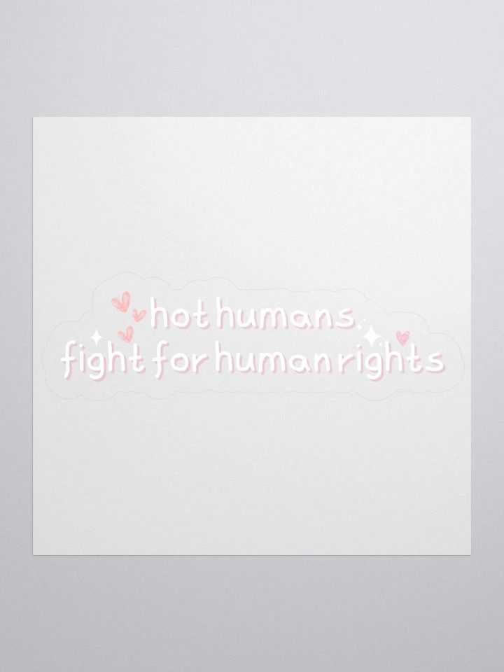 hot humans fight for human rights sticker product image (1)